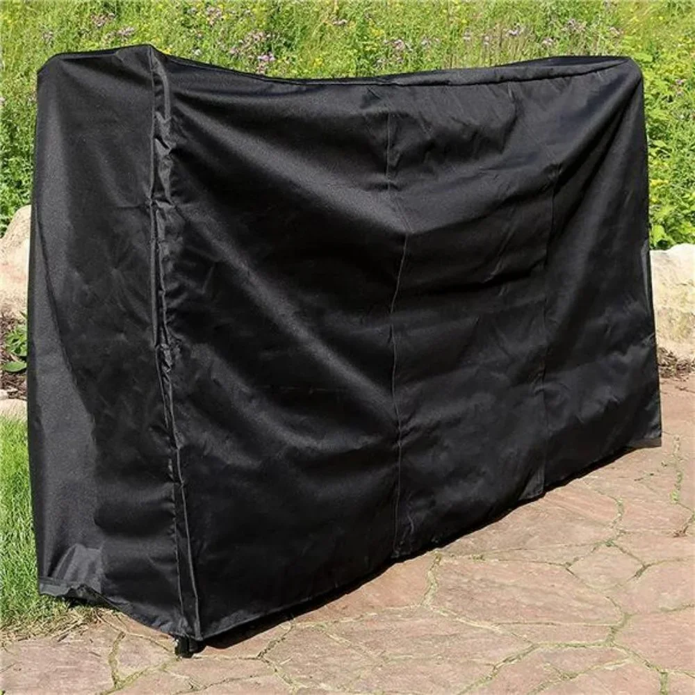 6-Foot Firewood Log Rack Cover - Heavy Duty Black Weather-Resistant